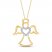 Diamond Angel Necklace 10K Yellow Gold 18"