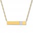 Diamond Bar Necklace 1/10 ct tw Round-cut 10K Yellow Gold