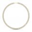 Men's Cuban Curb Chain Necklace 6 ct tw Diamonds 10K Yellow Gold 22"