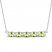 Peridot Bar Necklace Sterling Silver 18"