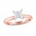 Diamond Solitaire Engagement Ring 1 ct tw Princess-cut 14K Rose Gold