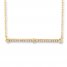 Bar Necklace 1/4 ct tw Diamonds 10K Yellow Gold