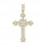 Men's Diamond Cross Pendant 1/2 ct tw Round-cut 10K Yellow Gold