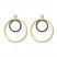 Black Diamond Circle Earrings 1/2 ct tw 10K Two-Tone Gold