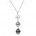 Cultured Pearl Ombre Necklace Sterling Silver 20"