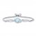 Lab-Created Opal Bolo Bracelet Blue Topaz Sterling Silver