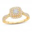 Diamond Engagement Ring 1/2 ct tw Round-cut 10K Yellow Gold