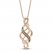 Le Vian Diamond Necklace 1/3 ct tw 14K Strawberry Gold 18"