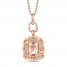 Le Vian Morganite Necklace 1/5 ct tw Diamonds 14K Strawberry Gold 18"