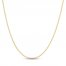 Men's Solid Curb Chain Necklace 14K Yellow Gold 20"
