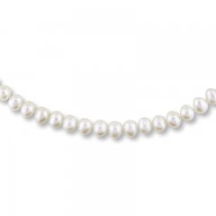 Cultured Pearl Necklace Sterling Silver