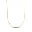 Square Box Chain Necklace 14K Yellow Gold 22"