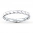 Stackable Ring White Enamel Sterling Silver