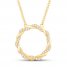 Circle of Gratitude Diamond Necklace 1/4 ct tw Round-cut 10K Yellow Gold 19"