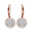 Diamond Drop Earrings 7/8 ct tw Round-cut 10K Rose Gold