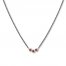 Black Diamond Necklace 1/3 ct tw Stainless Steel/10K Rose Gold
