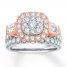 Diamond Engagement Ring 3 carat tw 14K Two-Tone Gold
