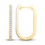 Diamond Hoop Earrings 1/5 ct tw Round-cut 10K Yellow Gold