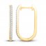 Diamond Hoop Earrings 1/5 ct tw Round-cut 10K Yellow Gold