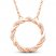 Circle of Gratitude Diamond Necklace 1/8 ct tw Round-cut 10K Rose Gold 19"