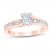 Diamond Engagement Ring 1 ct tw Oval/Princess 14K Rose Gold