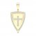 Men's Diamond Cross Shield Pendant 1/4 ct tw Round-cut 10K Yellow Gold