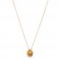 Le Vian Citrine & Diamond Necklace 1/8 ct tw 14K Strawberry Gold 18"