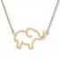Elephant Necklace 10K Yellow Gold