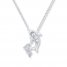 Diamond Dolphin Necklace 10K White Gold