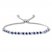 Lab-Created Sapphire Bolo Bracelet Bezel-set Sterling Silver