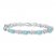 Blue Topaz Bracelet Diamond Accents Sterling Silver