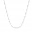 Cable Chain Necklace 14K White Gold 16" Length