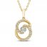 Encircled by Love Diamond Necklace 1/3 ct tw Round-cut 10K Yellow Gold 18"