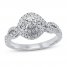 Diamond Engagement Ring 5/8 ct tw Round-Cut 14K White Gold