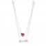 Heart & Arrow Necklace Lab-Created Gemstones Sterling Silver