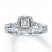 Diamond Ring 1/6 ct tw Princess-cut Sterling Silver