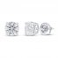 Lab-Created Diamonds by KAY Solitaire Earrings 1-1/2 ct tw 14K White Gold