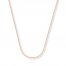 Wheat Chain Necklace 14K Rose Gold 18" Length