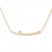 Curved Bar Necklace Diamond Accent 14K Yellow Gold