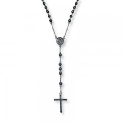 Rosary Bead Black Ion-Plated Stainless Steel