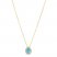 Le Vian Aquamarine & Diamond Necklace 1/8 ct tw 14K Honey Gold 18"