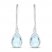 Aquamarine Earrings 10K White Gold