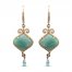 Le Vian Aquaprase/Topaz Earrings 14K Strawberry Gold