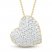 Diamond Heart Necklace 1/4 ct tw Round-cut 10K Yellow Gold 18"
