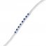 Lab-Created Sapphires Sterling Silver Bar Bracelet