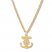 Men's Crucifix Anchor Necklace 10K Yellow Gold 22"