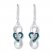 Infinity Blue/White Diamond Earrings 1/10 ct Sterling Silver