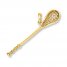 3D Lacrosse Charm 14K Yellow Gold