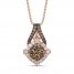 Le Vian Diamond Necklace 1-3/8 ct tw 14K Strawberry Gold 18"
