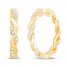 Circle of Gratitude Diamond Hoop Earrings 10K Yellow Gold